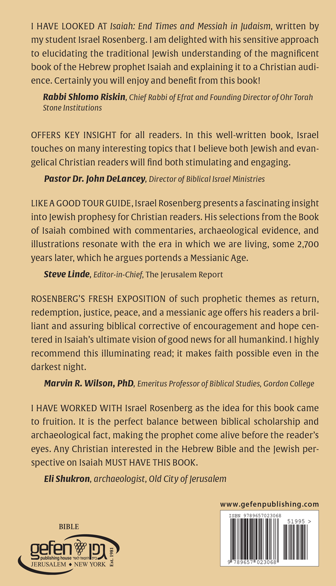 ISAIAH by Israel Rosenberg – back cover