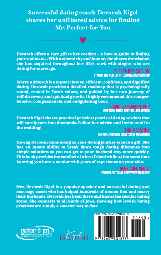 Marry A Mensch: Timeless Jewish Wisdom For Today's Single Woman